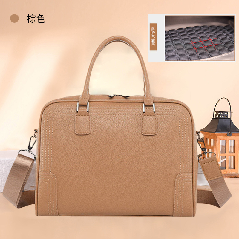 Transfronterizo nuevo bolso del ordenador portátil del negocio de gran capacidad de 13,3 pulgadas de la PU Maletín portátil a prueba de golpes de 16 pulgadas