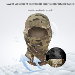 Camouflage Head Cover Outdoor Cycling Face Mask Breathable Quick-Dry Neck Gaiter Sun Protection Face Cover Windproof Helmet Liner Cross-Border