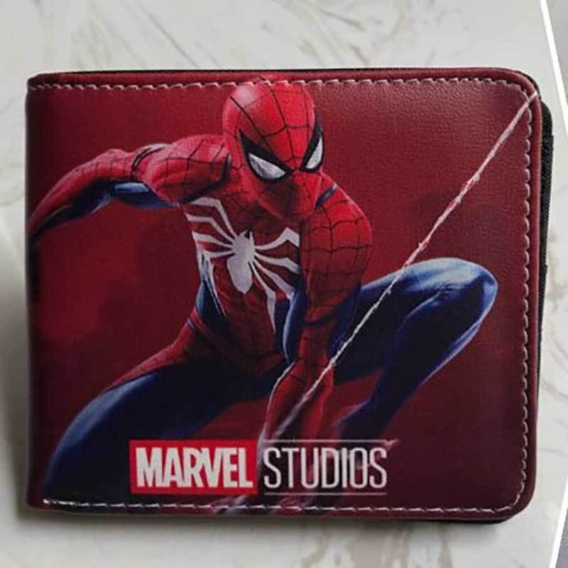 Superhéroe de dibujos animados anime periférico corto Niños estudiante masculino y femenino Cartera de dibujos animados cartera titular de la tarjeta