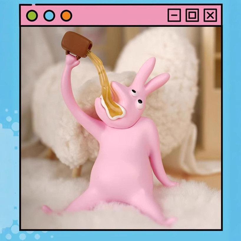 ピンクのウサギの “抽象” のシリーズのPLZDOTブラインドの箱の潮