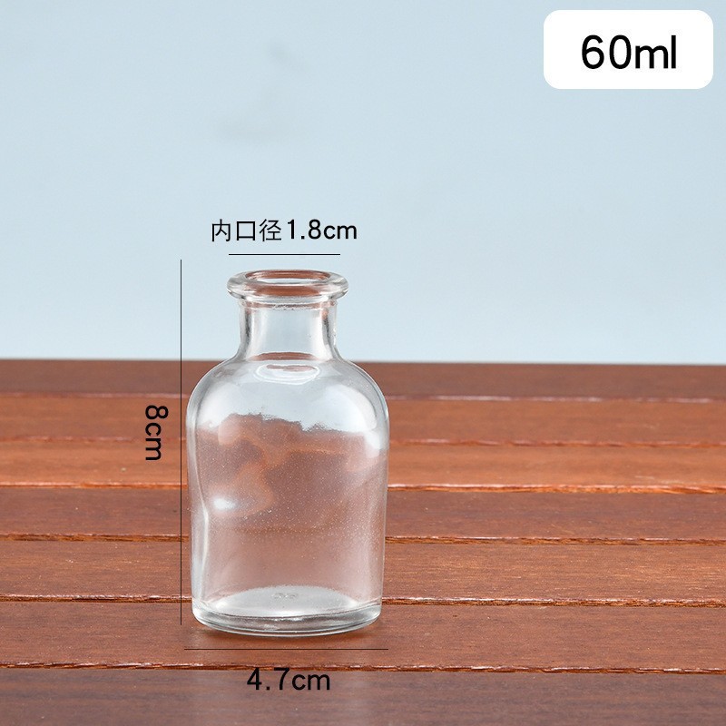 작은 입 투명 병 + 코르크 60ml 기본값;