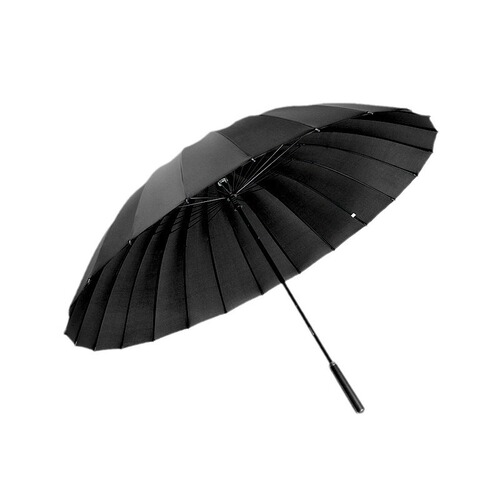 24-bone long-handled umbrella men's large automatic reinforced heavy rain strong wind-resistant black business wholesale straight umbrella for men