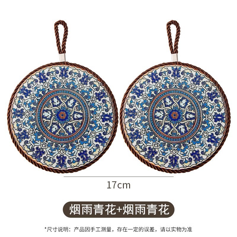 复古隔热垫耐高温砂锅防烫垫珐琅锅垫子陶瓷新中式餐桌防滑餐盘垫|undefined