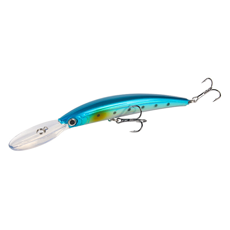 Luya cebo de lengua larga Mino buceo 15.3cm16g simulación de sonido perlas cebo falso agua dulce mar pesca abalorios cebo bajo