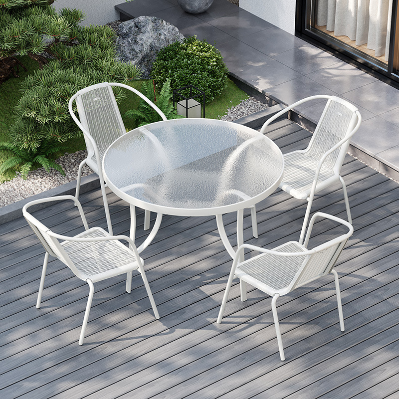 Mesas y sillas plegables de ocio al aire libre, balcones al aire libre, puestos al aire libre, jardín, patio, cafetería, tienda de té con leche, combinación de mesas y sillas