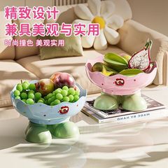 多巴胺果盘洗菜盆沥水篮家用刺身盘洗菜篮新款高脚大容量水果盘