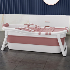 家用成人感溫洗澡盆大號摺疊浴盆可坐可躺澡盆沐浴桶工廠代發