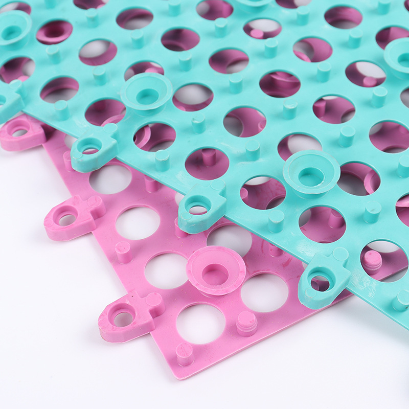 공장 직접 공급 욕실 미끄럼 방지 매트 가정용 접합 샤워 룸 목욕 방수 중공 플라스틱 발 매트 접합 바닥 매트