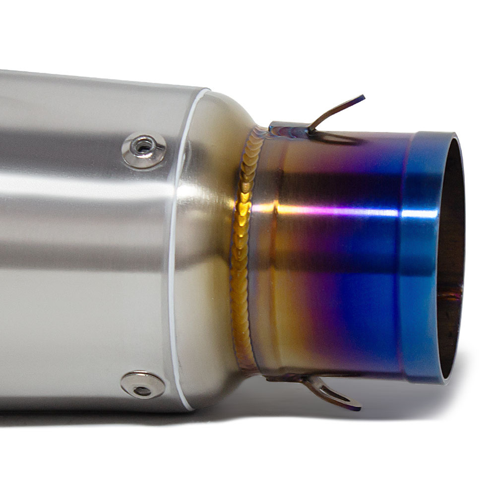 Motorcycle R3 Mt07 Z900Z400 450Sr Modified Exhaust Pipe Shark Mouth Blue at Both Ends Universal Tail Section