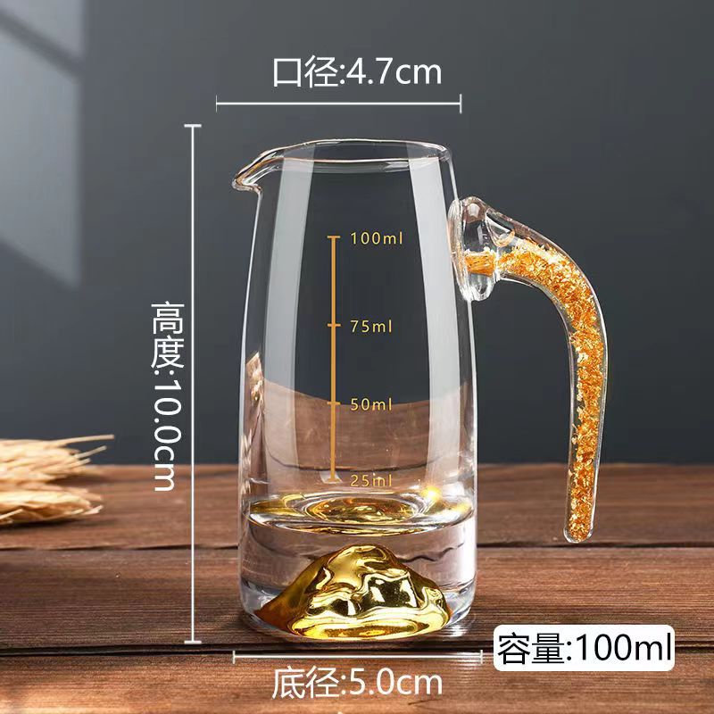 Lámina de oro Jinshan vino blanco cristal de cristal licor separador hogar bala Copa lámina de oro Jinshan olla caja de regalo traje