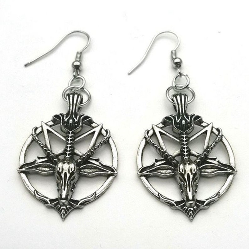 Skull Pattern Women's Gender 1 Pair Halloween Hip-Hop Retro Skull Plating Alloy Drop Earrings
