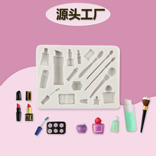 Makeup Combination Lipstick Eye Shadow Palette Eye Shadow Brush Liquid Silicone Mold Fondant Soft Clay Glue Clay Modeling Tool