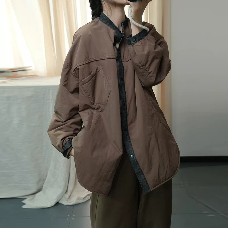 Autumn quilted down jacket, Korean style, oversize