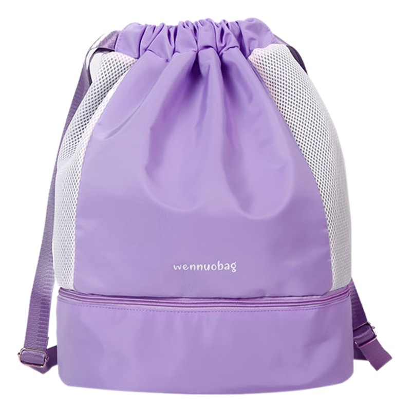 Gran capacidad simple bolsa de fitness ligero impermeable ocio bolsa de viaje húmedo y seco separación natación bolso de las mujeres mochila casual