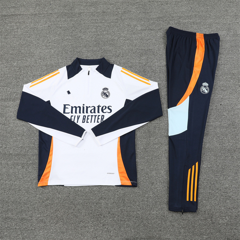 足球训练服皇马半拉链长袖球衣秋冬卫衣批发 Real Madrid Jersey|undefined