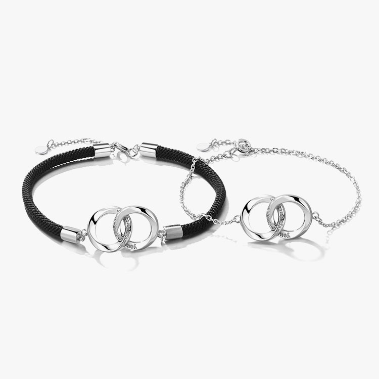 Preference series Mobius ring couple bracelet a pair of fashion personality couple's female men's bracelet gift Preference series Mobius ring couple bracelet a pair of fashion personality couple's female men's bracelet gift
