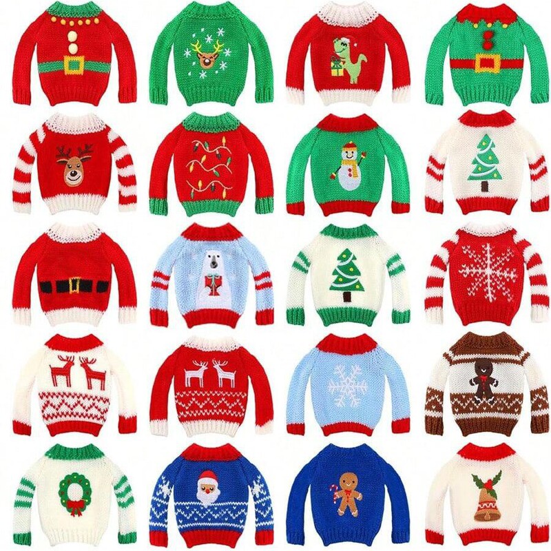 Cross-border Hot New 11.5 Inch Barbie Doll 30cm Christmas Bookshelf Doll Cartoon-Knitted Sweater