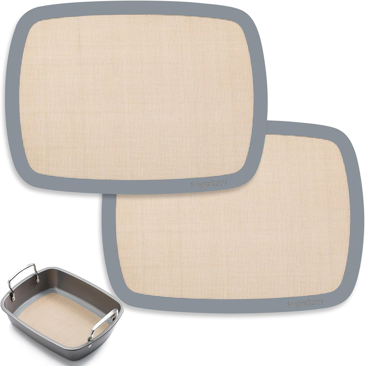 New silicone baking mat, food-grade fiberglass silicone baking mat, 37.5 x 27.8 cm, heat-resistant and non-stick for oven use