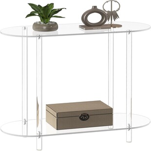 Cross -border acrylic small table beverage table, small bedside table, for sofa, living room, bedroom, easy to assemble 5