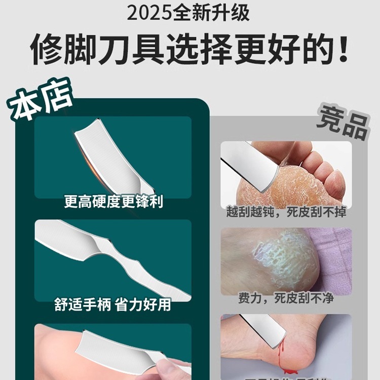 ペディキュアナイフ、角質や死んだ皮膚を除去するフットグラインダーツール、プロフェッショナルセット、家庭用かかと削り、フットパッド、フットスクレーパー|undefined