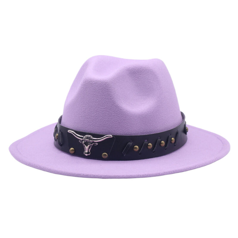 Cappello da cowboy spagnolo unisex Cappello a cilindro jazz erboso con tesa piatta e tesa larga per uomo e donna_voghion.com