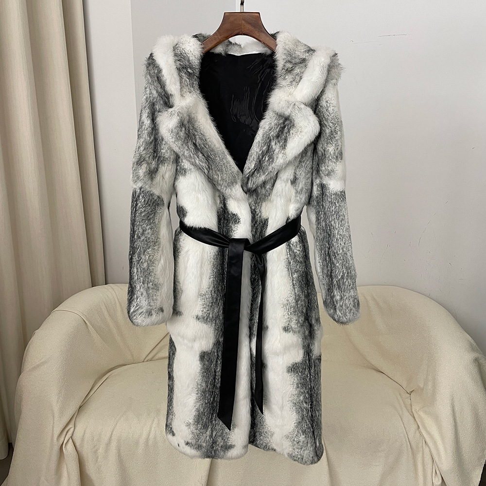 Dámske oblečenie dámska zimná móda teplý kožuch s kapucňou dámsky kožuch_voghion.com