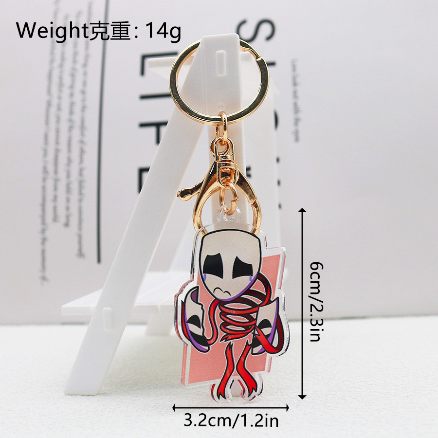 Transfronterizo el increíble circo digital circo acrílico llavero payaso encanto