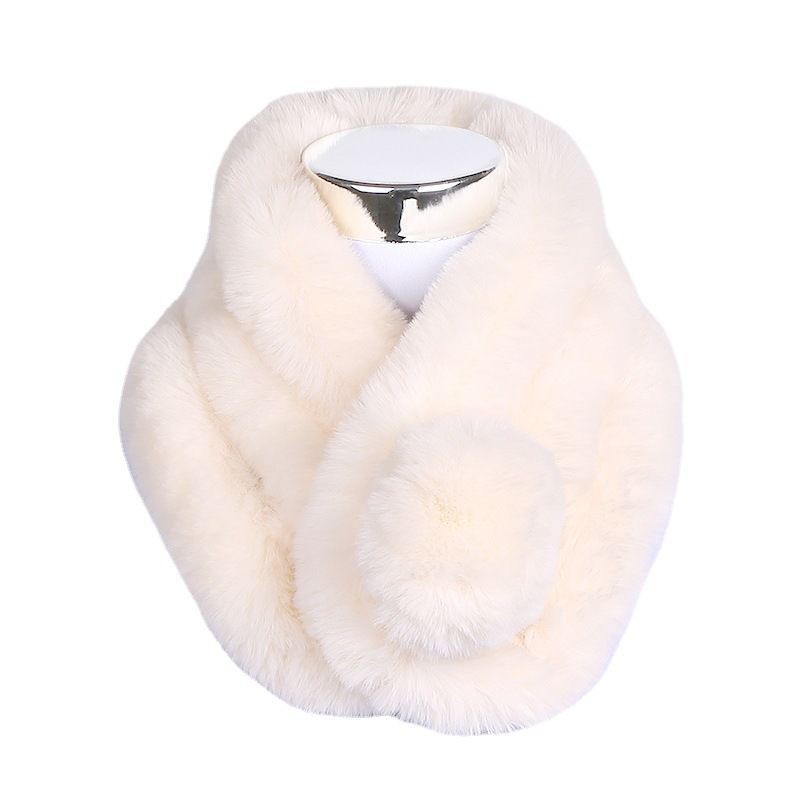 2020 estilo coreano imitación Rex conejo bufanda de felpa bufanda de piel de tres tubos para hombres y mujeres bufanda cálida cubierta bufanda engrosada de invierno