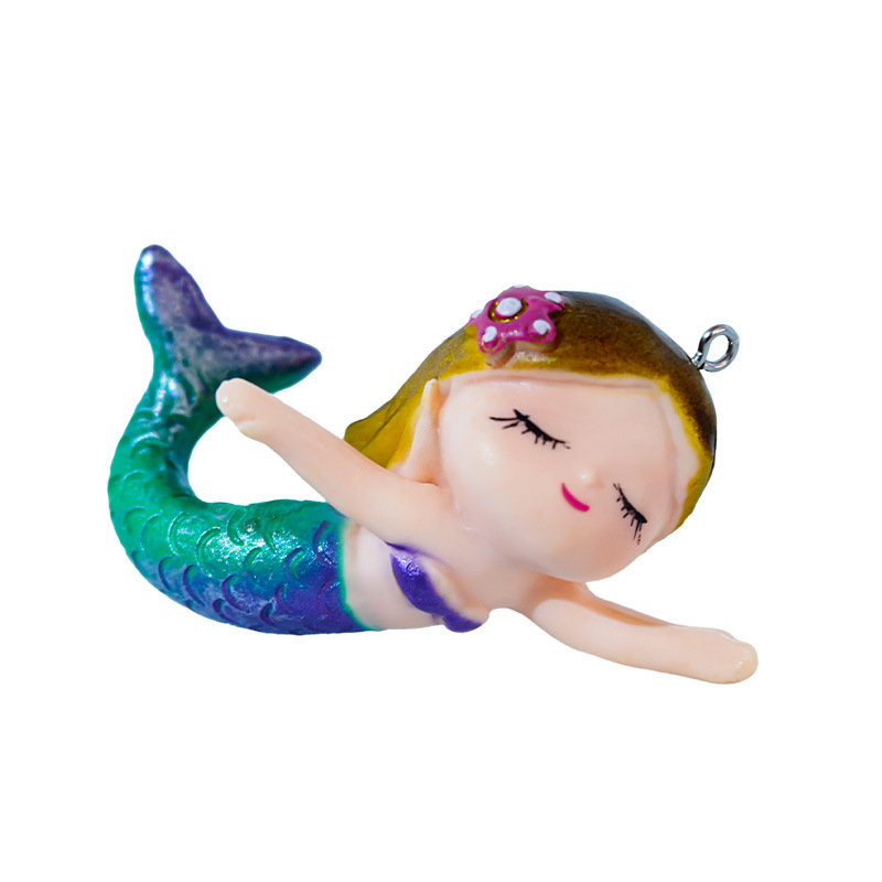 Tanque de peces creativo flotante ligeramente gordo sirena micro paisaje bonsai decoración paisaje decoración acuario marino diver