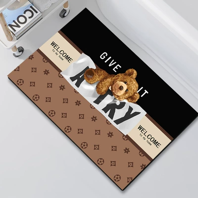 Avtomobil döşəmə paspasları — and Wet - bathroom-mat-lie-lie-bear-4060cm