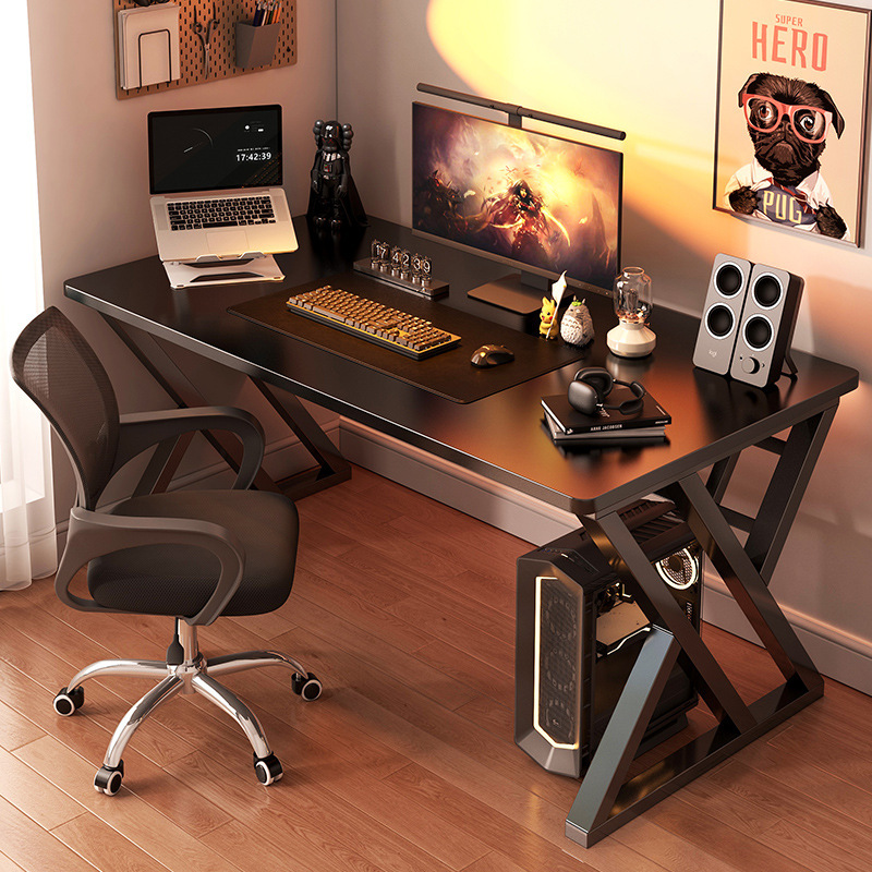 Computer Desk Desktop Home E-Sports Table with Storage Rack Office Desk and Chair Simple Desk Bedroom Study Writing Desk