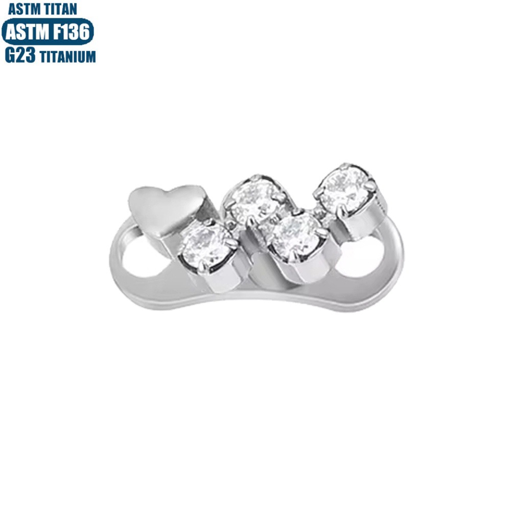 Labret piercing jewelry detail image