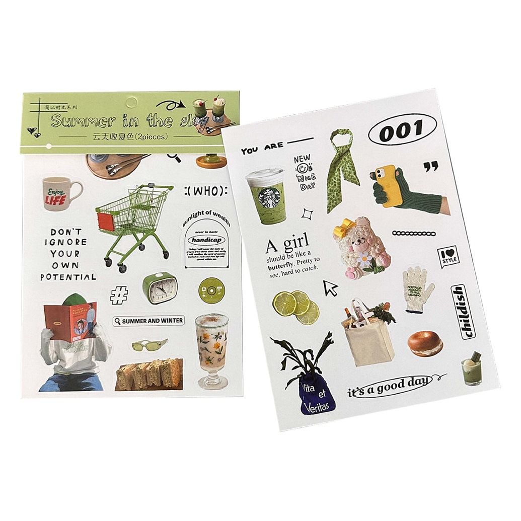 Nuevo simple tiempo ins estilo creativo fresco vida artística pequeña DIY diario material 2 unidades 6 modelos