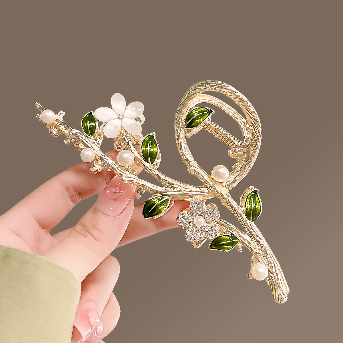 Hair Claws Hair Accessories Type Women's Lady Pastoral Flower Alloy Hair Claws
