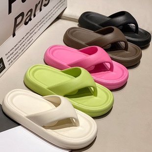 Feeling Flip-flops Women's Internet Celebrated Eva Summer Wear Thick Bottom Non-slip Couple Soft Bottom Sandwich Beach Slippers for Men