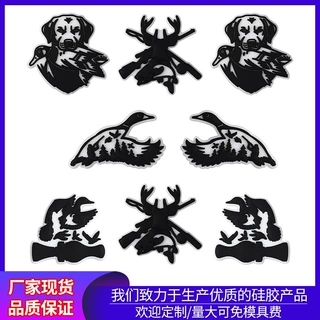 跨境新款麋鹿硅胶珠卡通个性手链装饰串珠笔配件直孔滴胶珠子批发