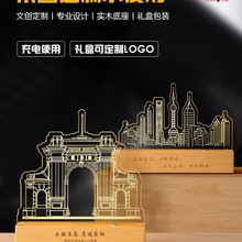 小夜灯定 制礼品印公司展会来图学校庆典周年亚克力纪极储