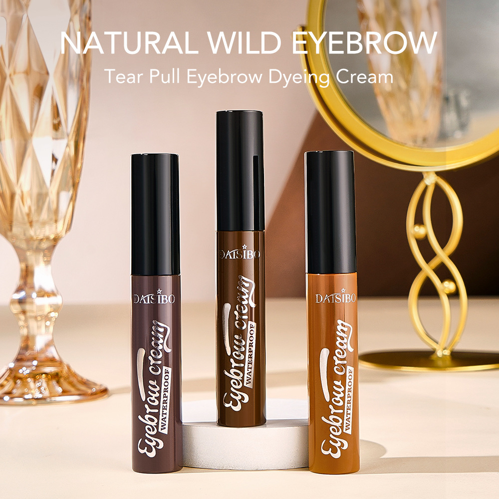 Transfronterizo exclusivo DAISIBO tricolor desgarrador gel de ceja impermeable anti-transpiración color persistente adhesión no mancha fácil de quitar el maquillaje
