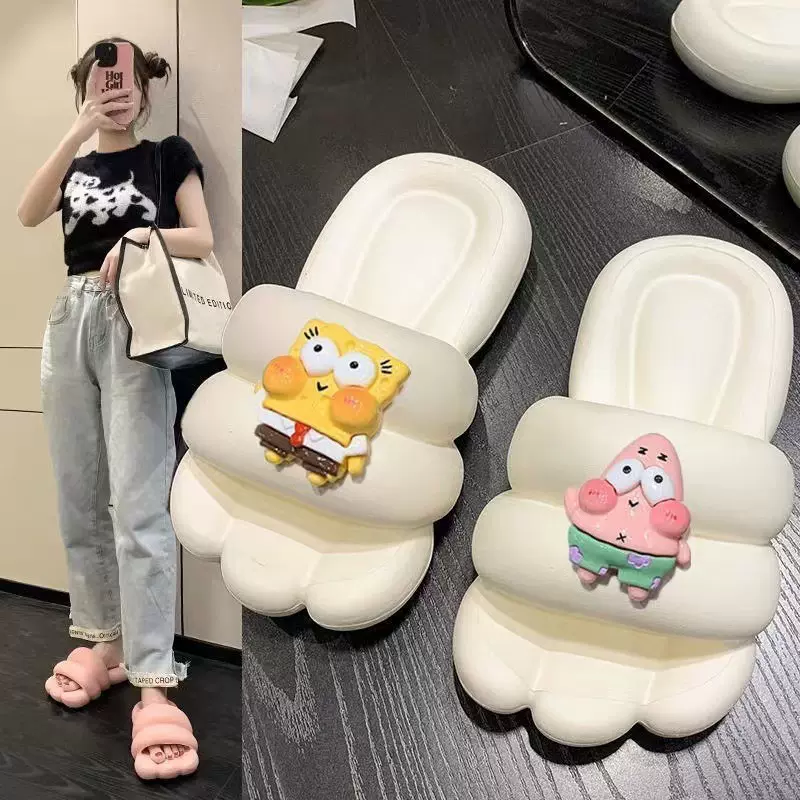 新款外穿爆款凉拖可爱甜美高颜值卡通软底防滑家居踩屎感学生宿舍
