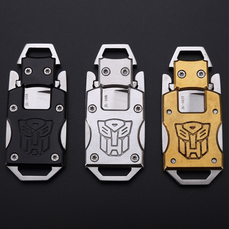 变形金钢迷你小刀折叠刀拆快递野外小刀具防身多功能削水果折叠刀