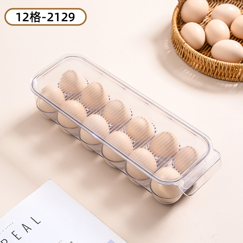 Caja de almacenamiento de huevos de plástico transparente de cocina con cubierta, caja de huevos frescos, soporte de huevos especial, soporte de huevos, soporte de huevos