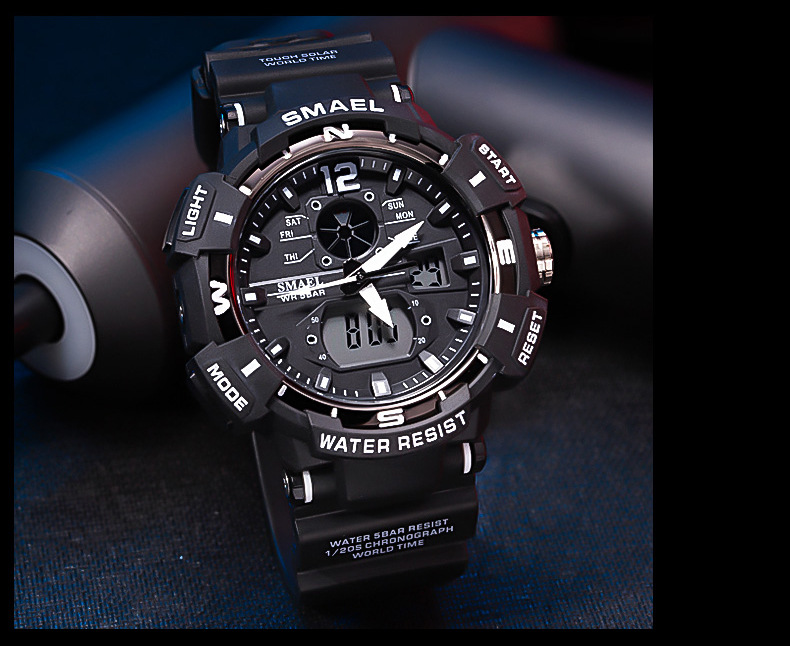 2023 Nieuwe Hot SMAEL Cool Schokbestendig Multifunctioneel Waterdicht Sport Dual Display Elektronisch Quartz Horloge_voghion.com