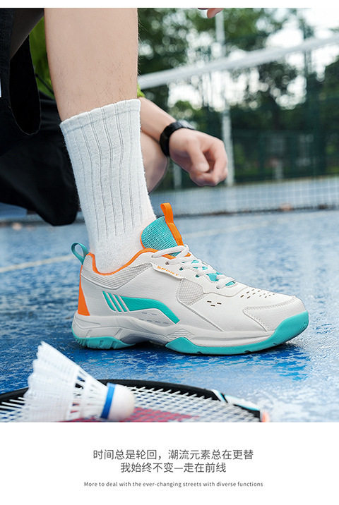 Giày cầu lông unisex cổ thấp, đế bằng chống trượt, thoáng khí giảm chấn, chuyên tập luyện — 9088 Trắng Nguyệt Hoàng, 9088 trắng đen chi tiết 15