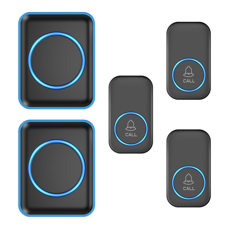 门铃无线家用远距离无线门铃不用电线三拖二电子遥控门铃防水