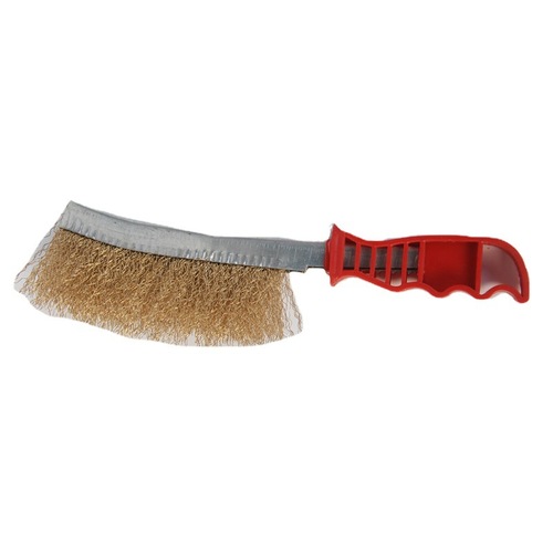 Copper-plated rust removal brush, knife-shaped steel wire brush, knife-shaped seam cleaning brush, iron brush, knife brush, wire brush, plastic tool brush