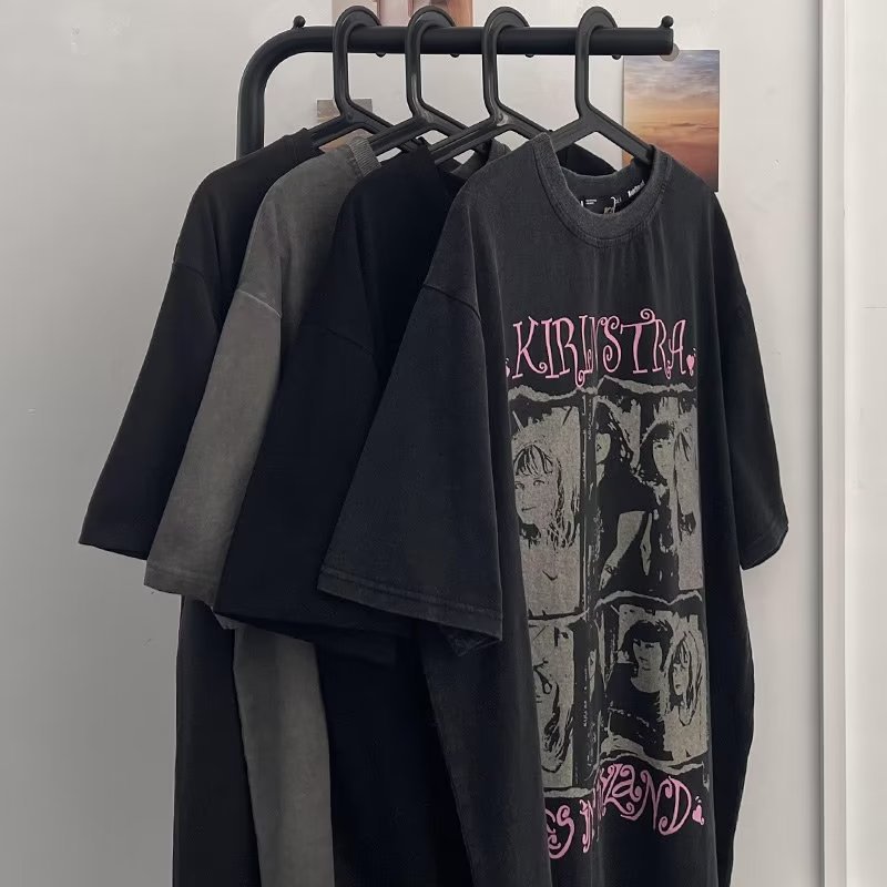 Summer retro trend T-shirt hip-hop style for men and women