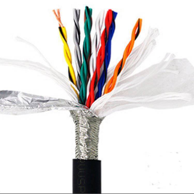 Twisted pair shielded folding tensile power signal drag chain cable TRVSP16 core 0.75/1.0/1.5 square Twisted pair shielded folding tensile power signal drag chain cable TRVSP16 core 0.75/1.0/1.5 square