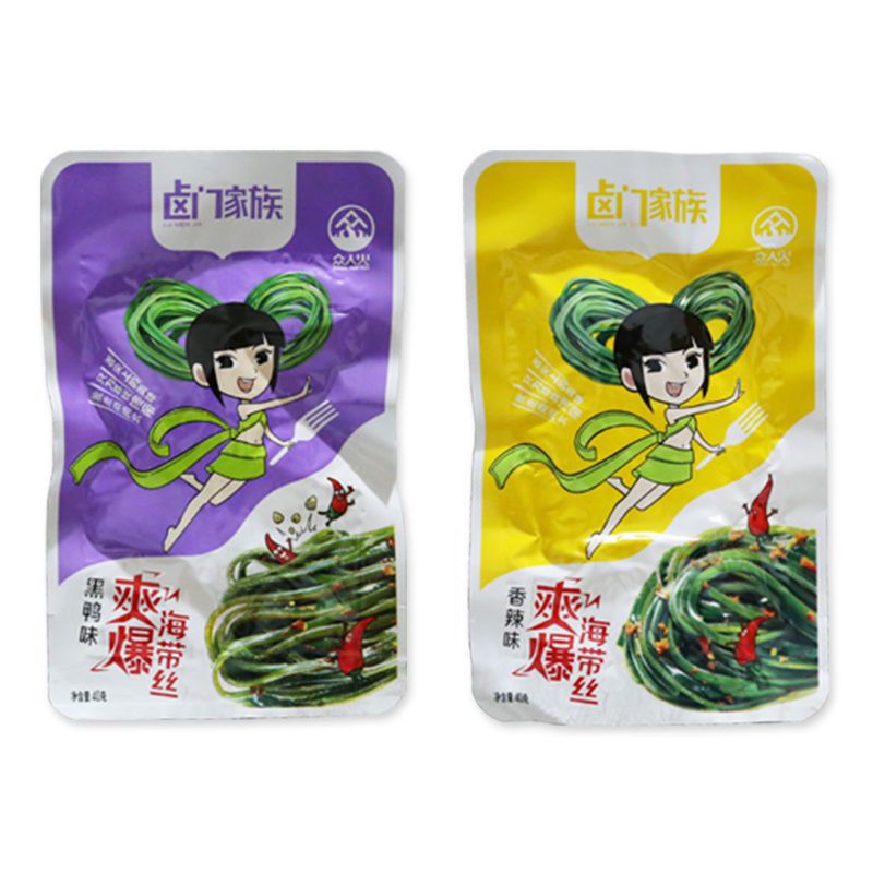 卤门家族海带丝批发即食零食小包麻辣香辣海带下饭菜网红休闲小吃