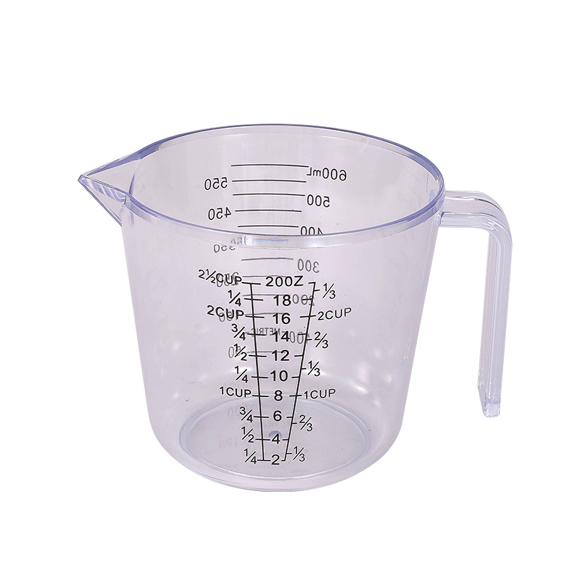 투명 600mL 눈금 측정 컵