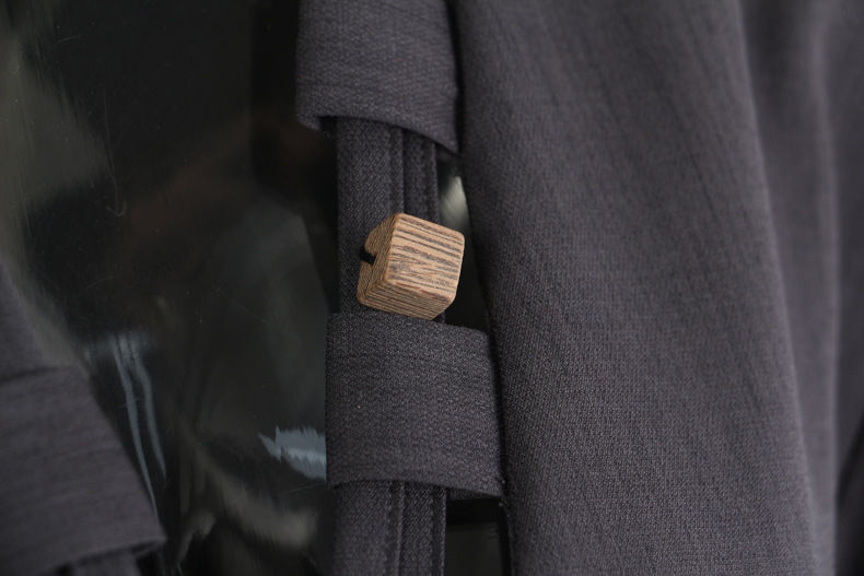 Ensemble blazer et pantalon deux pièces GraceChic Automne 25, coupe ample et tendance, boutons en bois véritable, pour femme, référence 1816_voghion.com